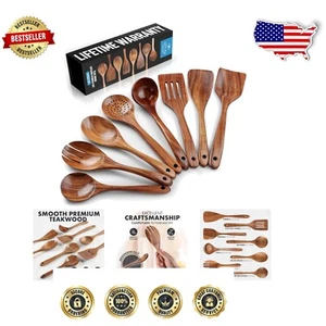 Artisan 8-teiliges Holzlöffel-Set - glatte Oberfläche, perfekt für Antihaft-Kochgeschirr - Bild 1 von 10