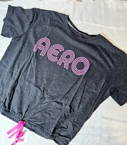 Aeropostale Sport | Damen | Kurzarm | Crop Top | seidiges Tragegefühl Größe L - Bild 1 von 7
