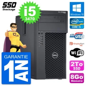 PC Tour Dell Precision T1650 Intel Core i5-3470 RAM 8Go SSD 2To Windows 10 Wifi - Imagen 1 de 8