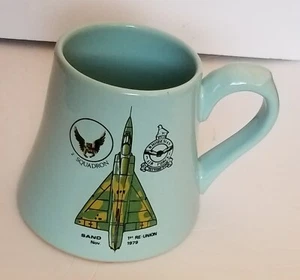 Vintage 1979 Rhodesian Air Force 2 Squadron Dassualt Mirage Coffee Cup. Re Union - Picture 1 of 8