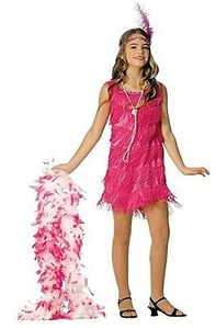 Franco American Novelty Company Hot Pink Flapper Girl's Costume; Size 4-6 - Picture 1 of 2