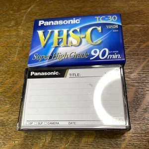 Lot of 2 Panasonic VHS-C TC-30 Super High Grade 90 Minute Camcorder Tapes - Picture 1 of 3