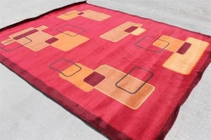 T17712 Gorgeous Bright Colored Tibetan Woolen Rug 8' X 10' Hand knotted In Nepal - Picture 1 of 6