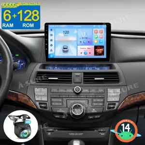6+128GB Android 14 Car Stereo Radio For Honda Accord 2008-2012 Carplay GPS Navi - Picture 1 of 12