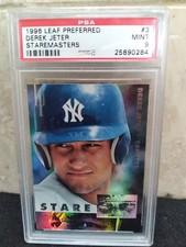 1996 Leaf Preferred StareMasters Derek Jeter #3 PSA 9 Mint-HOF 2020-Sharp!