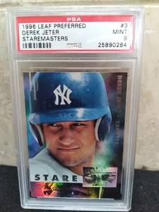 1996 Leaf Preferred StareMasters Derek Jeter #3 PSA 9 Mint-HOF 2020-Sharp!