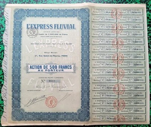 Fleuves de France - Headquarters Paris IX is 21 Rue Godot de Mauroy - L'Express Fluv 1921 - Picture 1 of 1