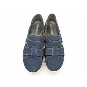Opening Ceremony Blue Denim Slip On Platform Trainer Sneakers Womens 6 / 36 - Picture 1 of 10