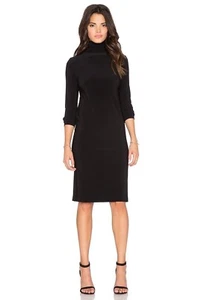 Norma Kamali KAMALI KULTURE Turtleneck Midi Dress Black Small - Picture 1 of 9