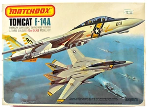 COMPLETO SIGILLATO! KIT MODELLINO MATCHBOX 1983 PK-406 TOMCAT F-14A ALA OSCILLANTE USA - Foto 1 di 8
