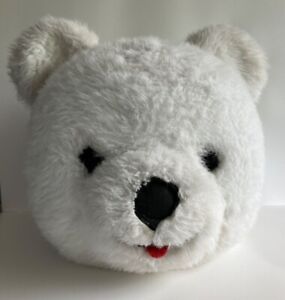 White Polar Teddy Bear Adult Size Halloween Cartoon Mascot Head