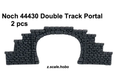 Noch Z Scale 44430 Two Stone Tunnel Portals Double Track *NEW *NEW USA Dealer - Image 1 of 3