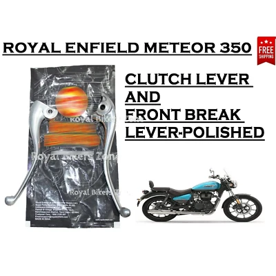 AUTHENTIQUE ROYAL ENFIELD METEOR 350CC - "KIT LEVIER CHROMÉ EMBRAYAGE ET FREI... - Photo 1/4
