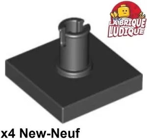 Lego 4x Tile Modified plaque lisse 2x2 with pin noir/black 2460 NEUF - Imagen 1 de 1