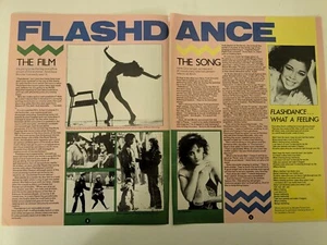 FLASHDANCE Jennifer Beals Irene Cara 80s UK Article Clipping D451 - Imagen 1 de 1