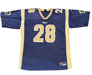 Rams Jersey Marshall Faulk XXL Men’s Nike Blue St Louis LA - Picture 1 of 7
