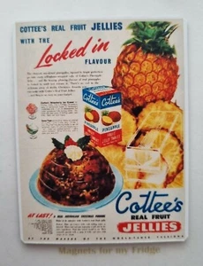 VINTAGE 1960's COTTEE'S JELLIES ADVERTISEMENT FRIDGE MAGNET - M180 LA - Foto 1 di 1