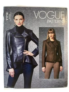Vogue V1714 Misses' Peplum Jacket Pattern Size 16-24 Modern Style - Picture 1 of 2