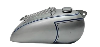 Tanque de gasolina Triumph Trophy TR5 500cc plateado de acero pintado modelo 1949 + tapa/ajuste f Foto 1 de 2