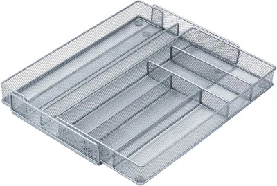 Honey-Can-Do KCH-02163 Steel Mesh 7-Compartment Expandable Utility Silver  - Image 1 of 4