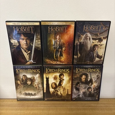 The Hobbit & The Lord Of The Rings Trilogies (DVD) Very Good Condition - image 1 of 4