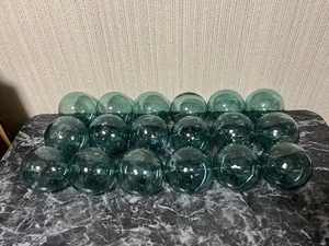 Set 18 palline boa galleggianti da pesca in vetro vintage giapponesi buone condizioni - Foto 1 di 5