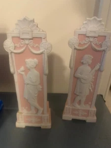 Schöne antike rosa Jasperware Vasen - AEx au5 - Bild 1 von 4