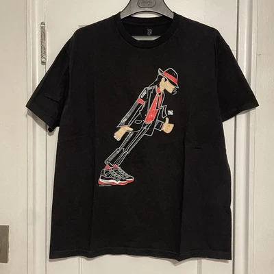 Bobby Fresh Mens XL Short Sleeve Black T Shirt Michael Jackson Wearing Jordans - Image 1 of 4
