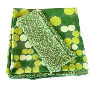 VTG IKEA Smorboll Duvet Cover Set Green Circle Dots Cotton 80”x81" Full/Queen - Picture 1 of 8