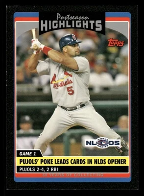 Albert Pujols HL St. Louis Cardinals 2006 Topps Update Black #UH186 SN /55 - Image 1 of 2