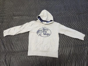Bass Pro Shops Gray Hoodie Pullover Sweatshirt Fishing Child Kids Medium - Picture 1 of 4