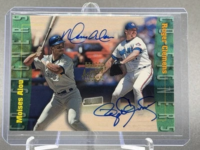 1999 Topps Stadium Club Co-Signer Autograph #CS25 Roger Clemens Moises Alou - Image 1 of 2