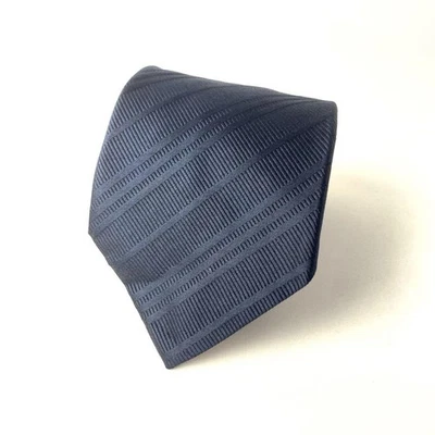 Burberry Navy Silk Striped Tie 147cm Classic Business mens - Image 1 of 4