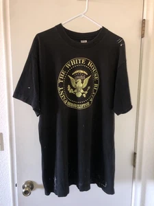 VTG 1993 George Clinton Paint The White House Black 90s T-Shirt Hip Hop Rap Funk - Picture 1 of 10