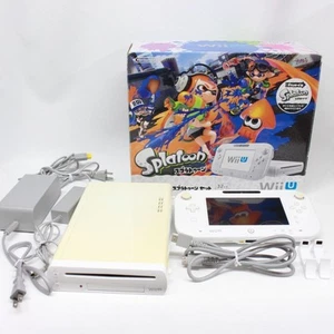 Nintendo Wii U 32GB White Console Splatoon Set Tested Ready to Play Used FS - Picture 1 of 18