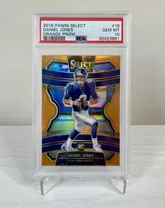 2019 Panini Select Football Daniel Jones ROOKIE RC Concourse Orange /49 PSA 10 - Picture 1 of 2