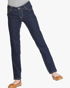 NEW Girls’ Cat & Jack Mid-Rise Straight Jeans - Indigo - Sz 10 Slim (Adj. Waist) - Picture 1 of 4