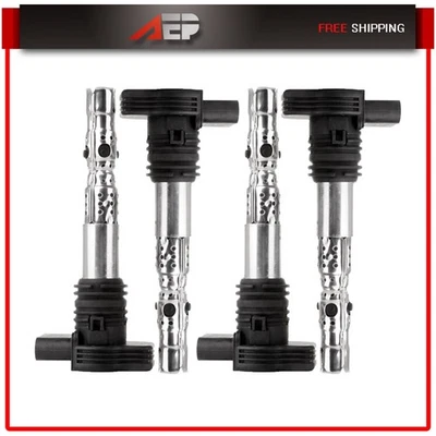 4 bobinas de encendido para Audi A4 Quattro 1.8L 2001-2005 A6 Quattro 2.7L 2003-2004 Foto 1 de 3