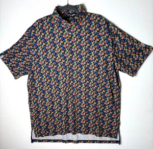 RLX Ralph Lauren Herren XL Classic Fit Performance Print Poloshirt in Small Poppy - Bild 1 von 8