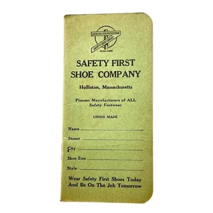 Cuaderno de bolsillo Holliston Mass Holliston Mass vintage publicidad primera empresa de zapatos - Imagen 1 de 4