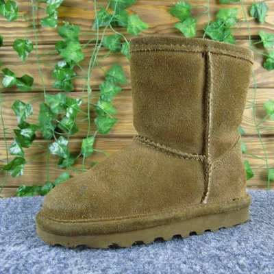 Bearpaw Elle Kids Brown Suede Leather Sheepskin Lined Winter Boots Toddler 8 - Image 1 of 4