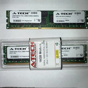 A-TECH 32GB Kit (2x16GB) DDR3L 1866MHz PC3-14900 2Rx4 1.35V ECC RDIMM - Picture 1 of 1