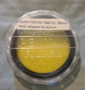 62mm-58mm Asahi Pentax  Yellow  Y48(Y2) Filter - Picture 1 of 3
