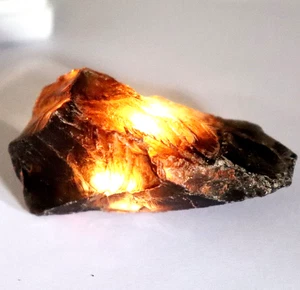 194.88 Ct Natural Smoky Quartz Rough Certified loose Gemstone Halloween Offer - Picture 1 of 6