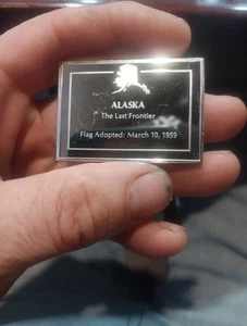 Cameo Proof Sterling Silver Bar Featuring Alaska.61.5 Grams. Gorgeous! - Picture 1 of 3