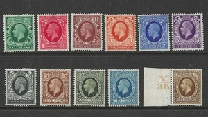 GB SG439/449 KGV 1934 Fotogravur, 11er Set, postfrisch montiert - Bild 1 von 2