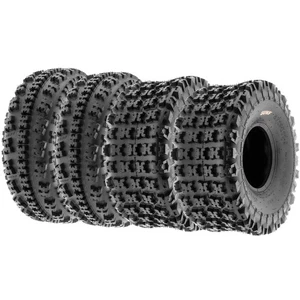 Set of 4, SunF 20x7.00-8 20x7x8 & 20x11-8 20x11x8 ATV UTV Tires 6 Ply A027 - Picture 1 of 12