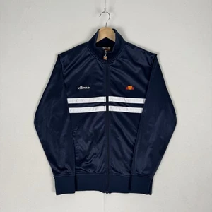 Ellesse Rimini Track Top Jacket Blue Burgundy Small Retro 80s Casuals Vintage - Picture 1 of 8