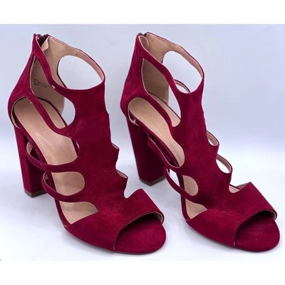 Charlotte Russe женский размер 10 Heidi красный вырез блочный каблук гладиатор веганский - Изображение 1 из 4