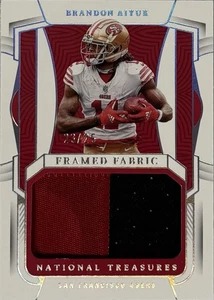 2022 National Treasures Brandon Aiyuk 49ers Framed Fabric Patch /25 #FFA-BAI - Bild 1 von 2